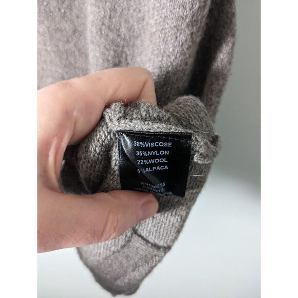 One Grey Day Alpaca Turtleneck Open Back Sleeveless Sweater Women's Size M - Picture 8 of 8